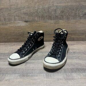 Converse Chuck Taylor All Star Black Canvas High Top Sneakers Men's Size 10